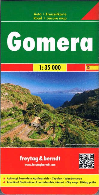 Gomera, f&b mapa de carreteras y senderos