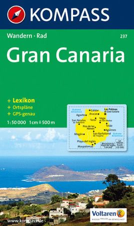 Gran Canaria, Kompass Wanderkarte