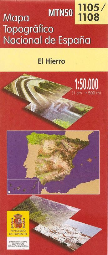 Mapa topográfico de El Hierro en 1 hoja