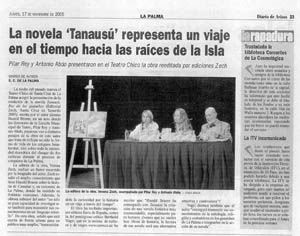 Presentación del libro Tanausú en Santa Cruz de La Palma