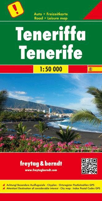Tenerife, f&b mapa de carreteras y senderos