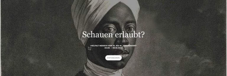 Schloss Ambras, Ausstellungsplakat zu "Schauen erlaubt? Vielfalt Mensch vom 16.-18. Jahrhundert"