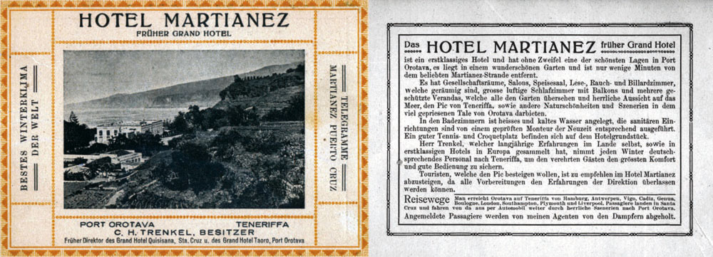 Hotel Martianez 1904-1906